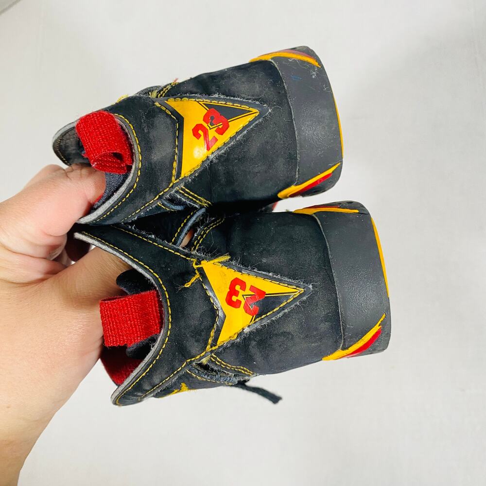 Nike Jordan 7 Retro Citrus Black Red Little Kid High Top Sneaker Sz 13C - Picture 5 of 10